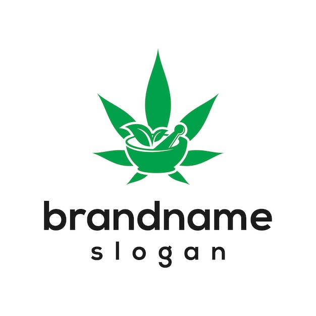 Vector graphic of cannabis logo design