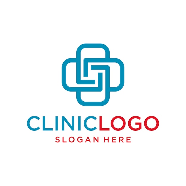 Vector graphic of clinic logo design template