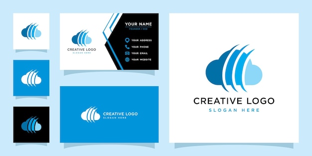 Vector graphic of cloud logo design template perfect for technology