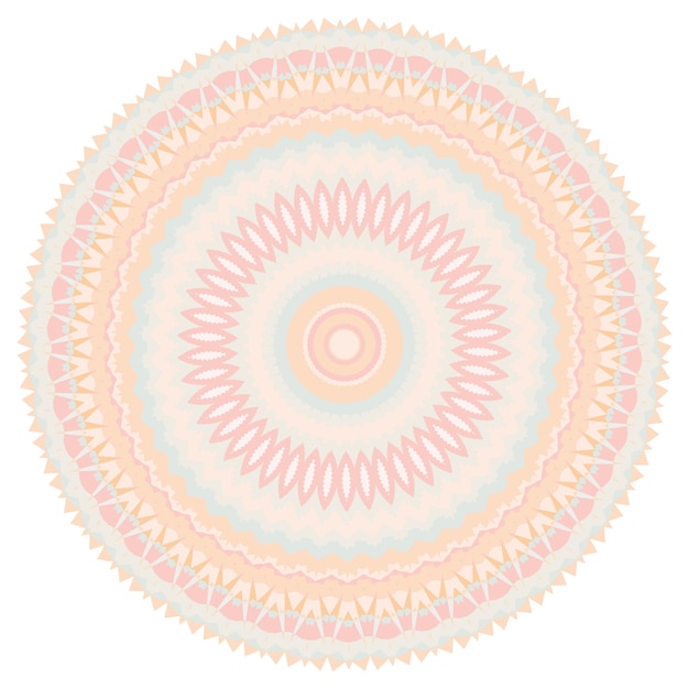 Vector graphic of color mandala circles Round ornate shapes Geometric decorative circles