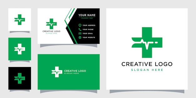 Vector graphic of cross plus medical logo design template