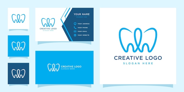 Vector graphic of dental logo design template