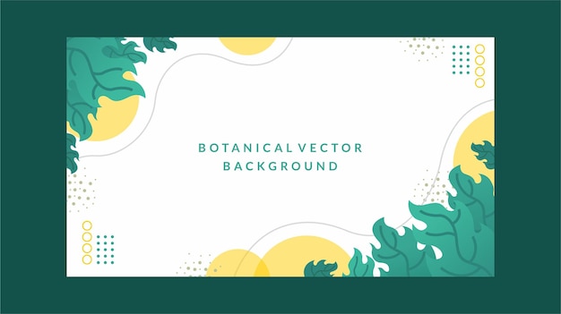 Vector Graphic Design of Botanical Leaf Green Background