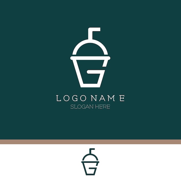 Vector Graphic Design Letter G Logo Drink Logo Design