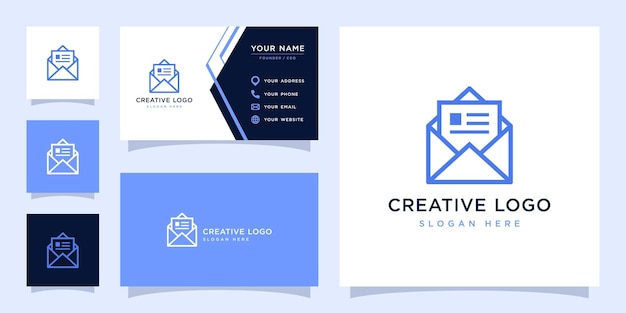 Vector graphic of envelope mail logo design template