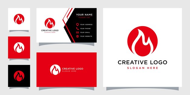 Vector graphic of fire logo design template