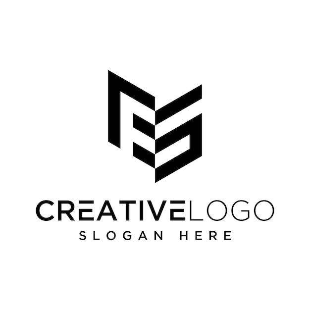 Vector graphic of FS logo design template