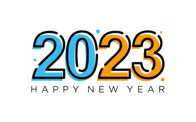 Vector graphic of happy new year 2023 logo design template