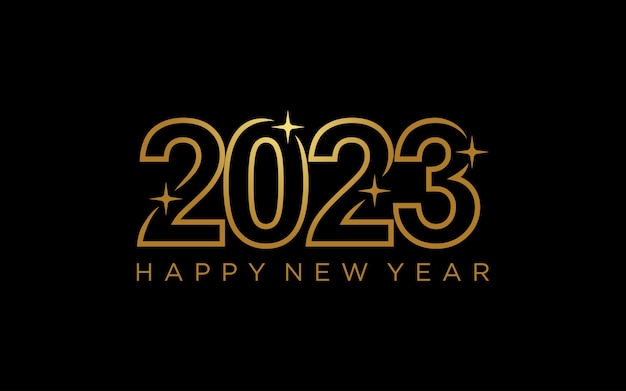 Vector graphic of happy new year 2023 logo design template