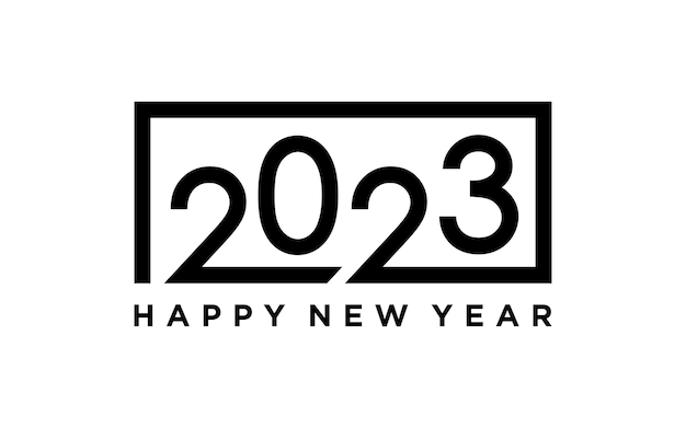 Vector graphic of happy new year 2023 logo design template