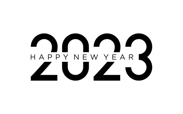 Vector graphic of happy new year 2023 logo design template