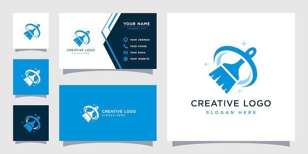 Vector graphic of home repair logo design template