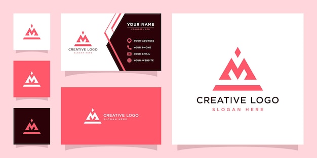 Vector graphic of initial MA logo design template