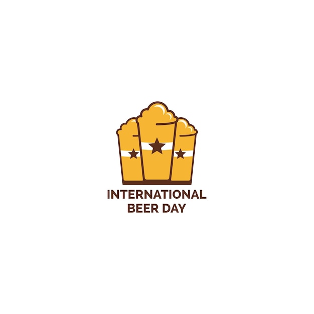 vector graphic international beer day logo