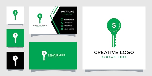 Vector graphic of key logo design template