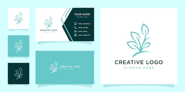 Vector graphic of leaf logo design template