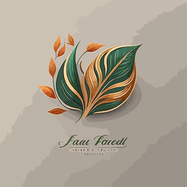 Vector vector graphic leaf logo design vector