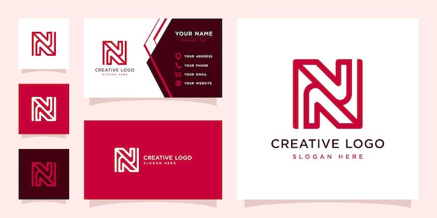 Vector graphic of letter N logo design template