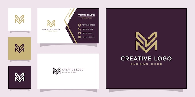 Vector graphic of M logo design template