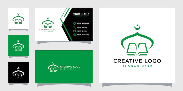 Vector graphic of mosque logo design template