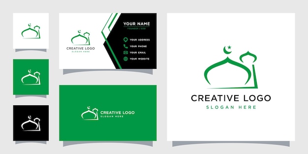 Vector graphic of mosque logo design template