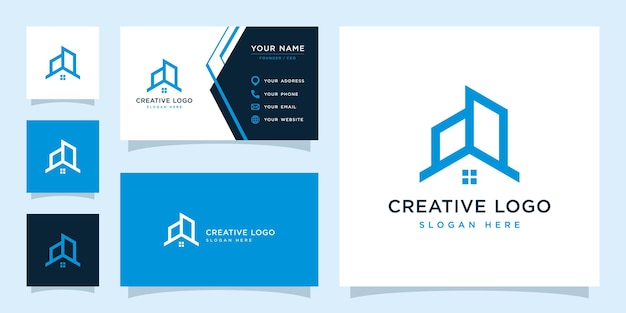 Vector graphic of real estate logo design template