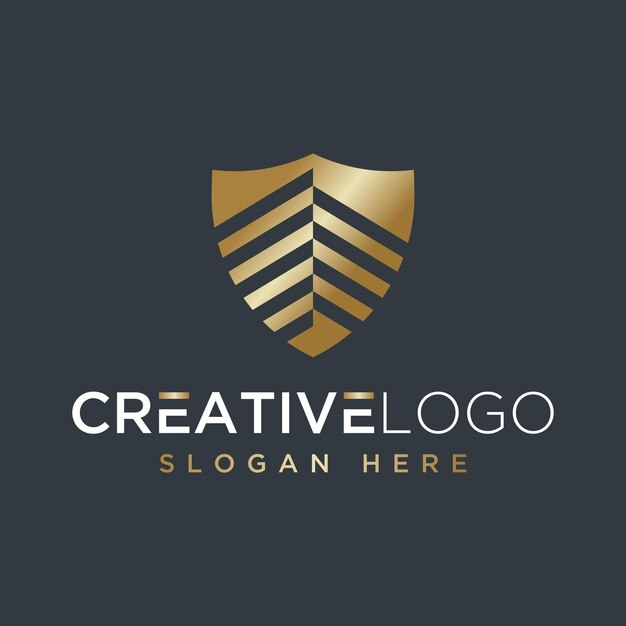 Vector graphic of shield logo design template