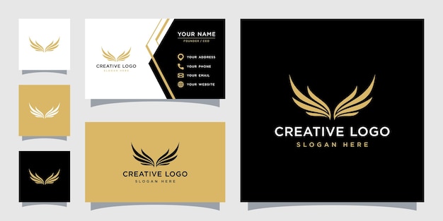 Vector graphic of wing logo design template