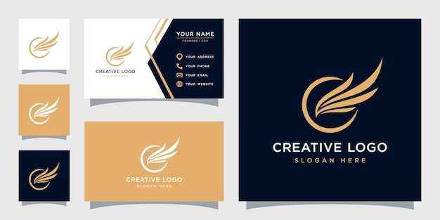 Vector graphic of wing logo design template