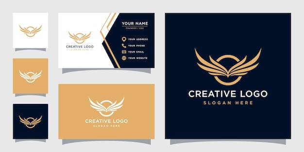 Vector graphic of wing logo design template