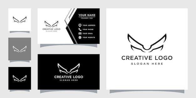 Vector graphic of wing logo design template