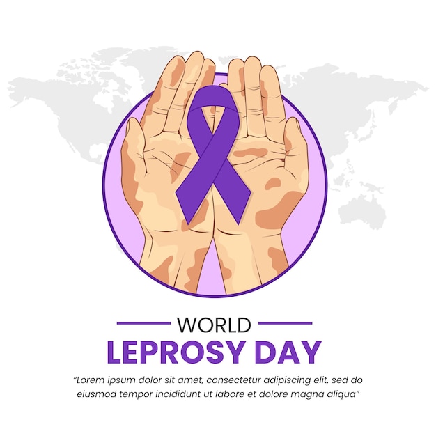 Vector graphic of world leprosy day poster template