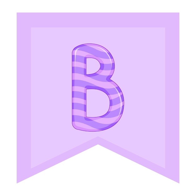 Vector graphics. Children's alphabet, colorful letters. Letter "B".