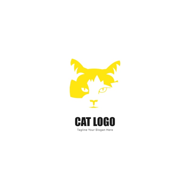 vector graphics of cute and lovely cat. cute kitten logo