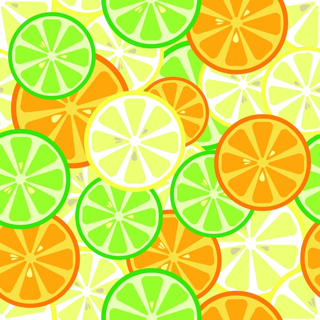 Vector graphics Seamless pattern citruses