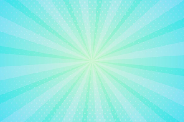 Vector green light sunburst comic background design with dotted