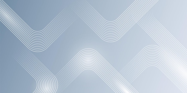 Vector vector grey white abstract background with wavy lines futuristic technology concept