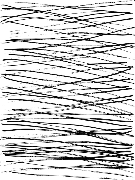 Vector grunge texture of horizontal hand drawn lines Abstract lines black and white simple style doodle presentation background template