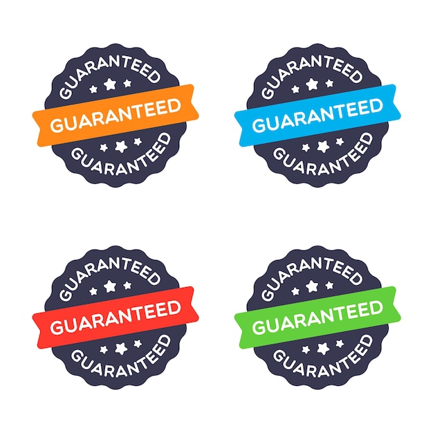 Vector Guaranteed Star Badge Labels