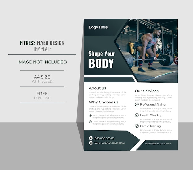 Vector vector gym flyer design template