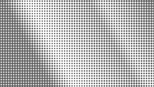 Vector halftone background with grey dots