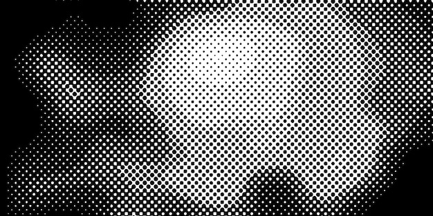 Vector halftone dots background fading dot