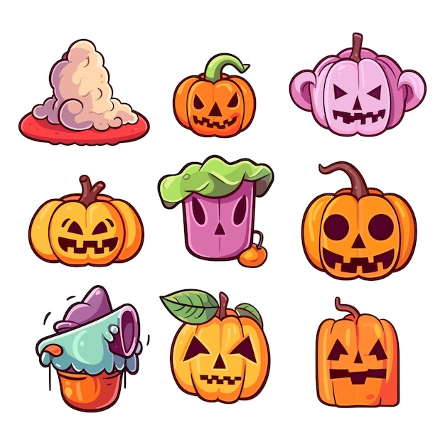 Vector halloween elements illustration