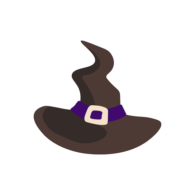 Vector Halloween illustration with witch hat