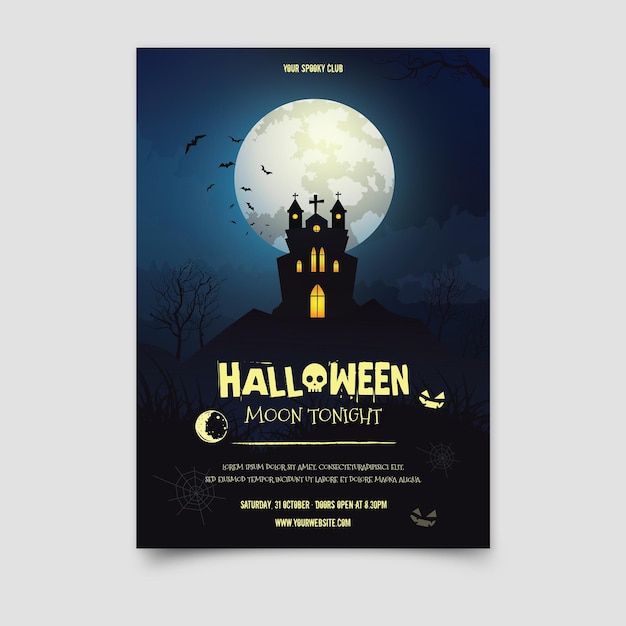 Vector Halloween party poster