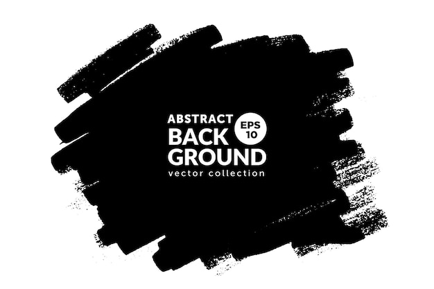 Vector hand big drawn brush stroke stain for backdrops Monochrome design element One color monochrome artistic hand drawn background