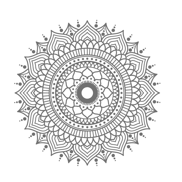 Vector hand drawn doodle mandala Ethnic mandala with colorful tribal ornament Isolated Bright