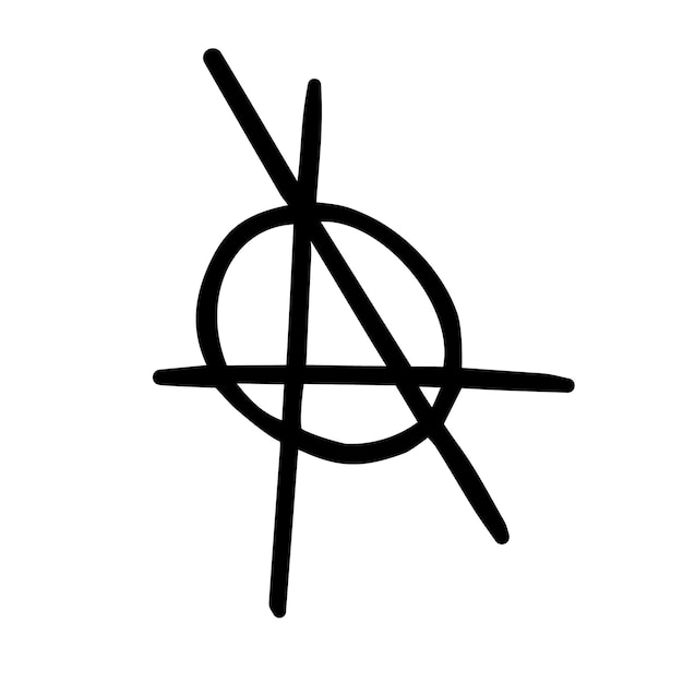 Vector vector hand drawn doodle sketch anarchy symbol