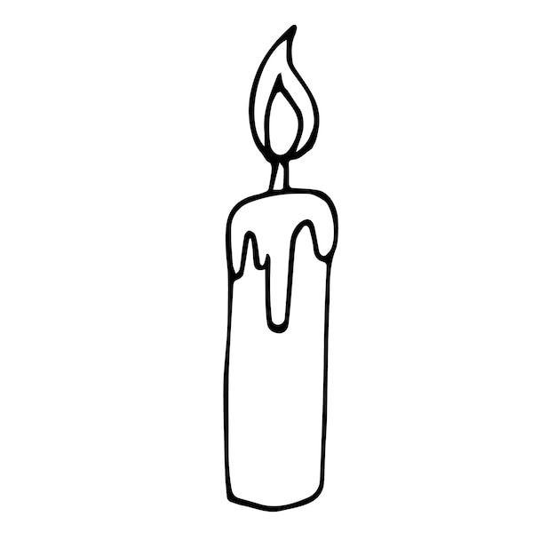 Vector hand drawn doodle sketch candle