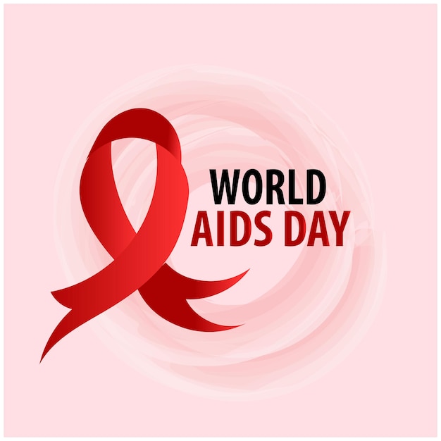 vector hand drawn flat world aids day illustration